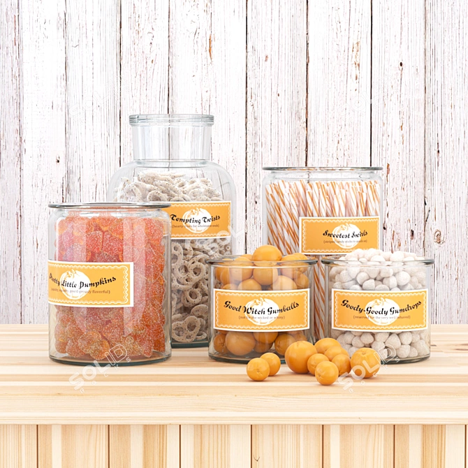 Halloween Treat Set: Sugar & Poppy Toppings 3D model image 1