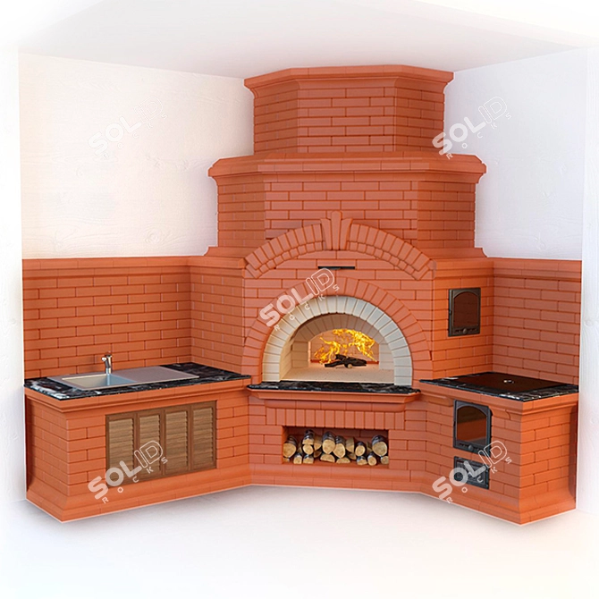 Cozy Fire: Heat Your Home 3D model image 1