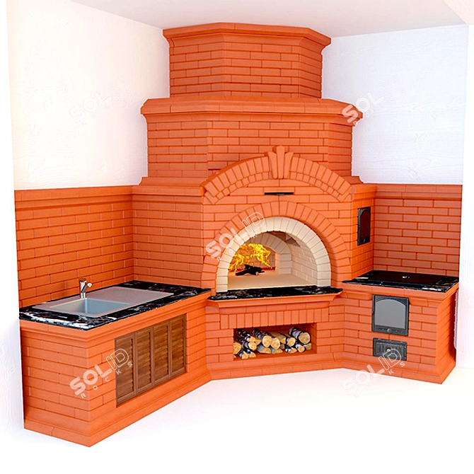 Cozy Fire: Heat Your Home 3D model image 2