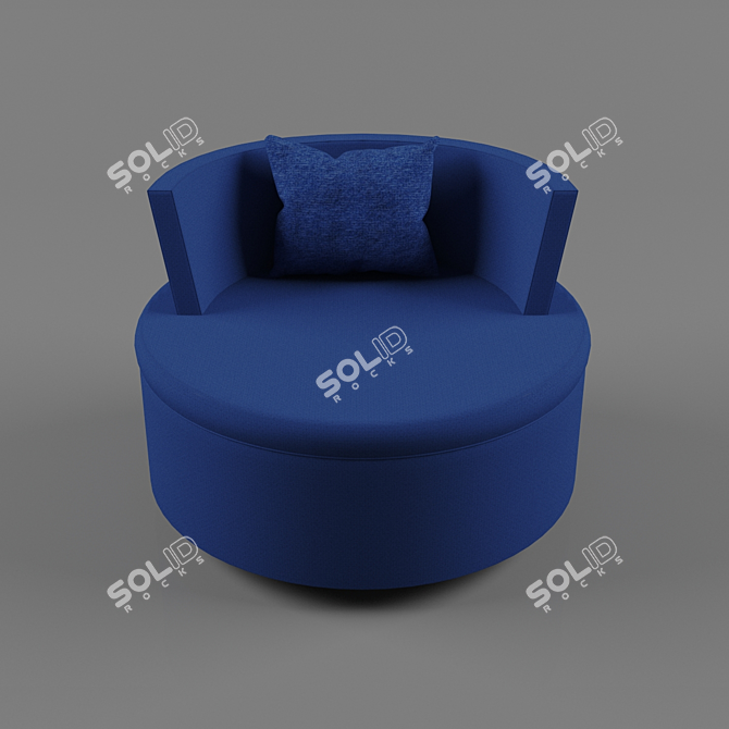 SABA Quinta Strada: Round Armchair Elegance 3D model image 2