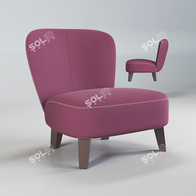 Elegant Casablanca Armchair by NextForm 3D model image 1