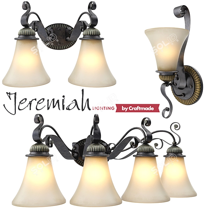 Jeremiah Lighting Kingsley Wall Sconce 3D model image 1