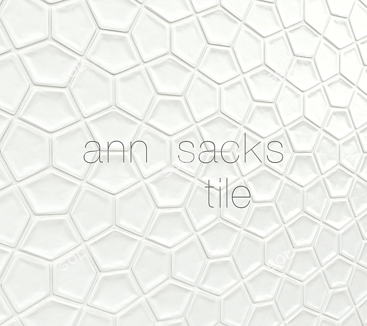 Title: Conc Slate Tiles by Ann Sacks 3D model image 1