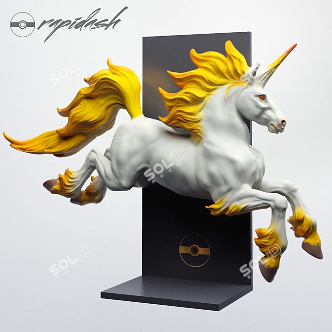 Title: Fiery Beauty: Rapidash Sculpture 3D model image 1