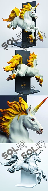 Title: Fiery Beauty: Rapidash Sculpture 3D model image 2