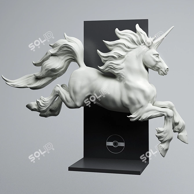 Title: Fiery Beauty: Rapidash Sculpture 3D model image 3