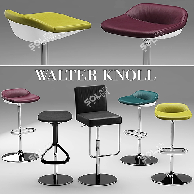Sleek and Stylish Stools: Walter Knoll 3D model image 1