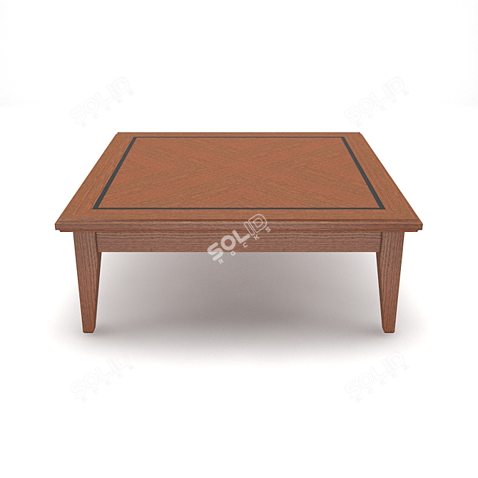 Oak Tea Table 3D model image 1