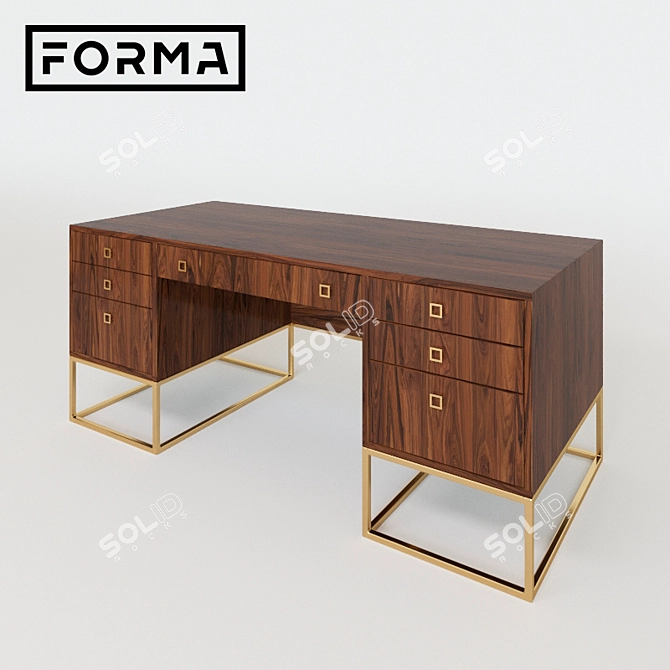 Forma Prime PRM-21 Desk: Elegant and Practical 3D model image 1