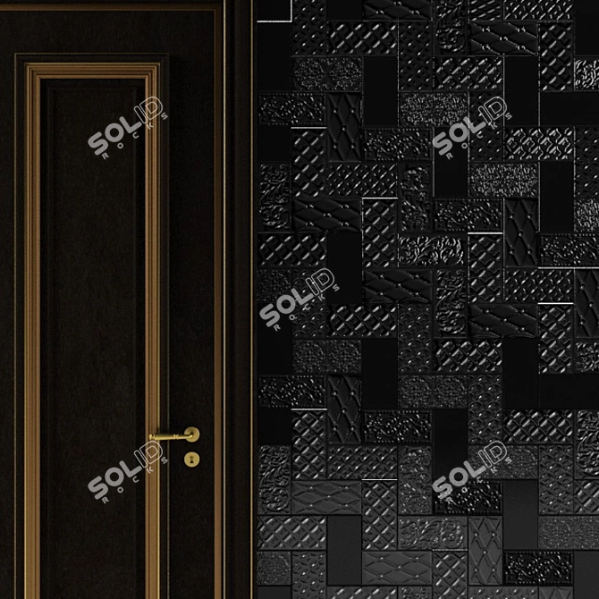 Spanish Tile Collection: Raspail Negro 3D model image 1