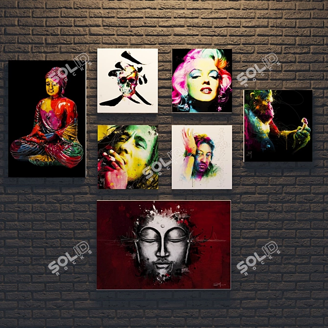 Pop Art Paintings | Colorful and Unique Masterpieces 3D model image 2