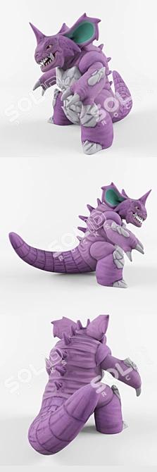 Mighty Nidoking: Powerful Pokemon 3D model image 2