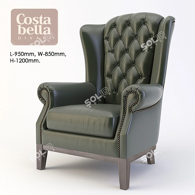 Costa Bella Lord Chair- Luxurious and Stylish 3D model image 1