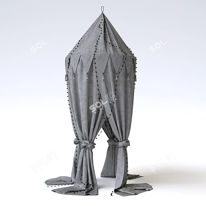 Luxurious Lilac Cotton Canopy 3D model image 3