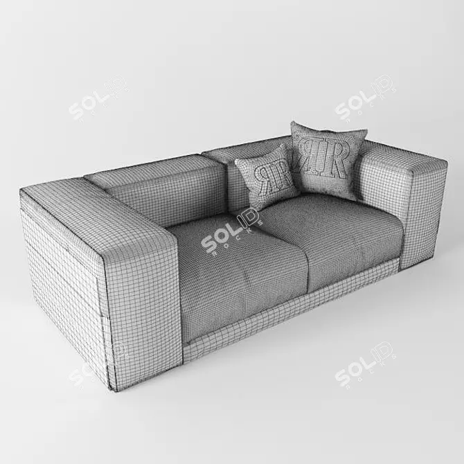 Modern Comfort: Rugiano Freud Sofa 3D model image 2