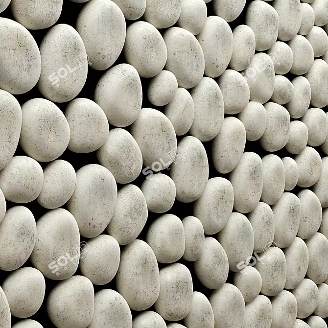 14-Pebble White Panel 3D model image 1