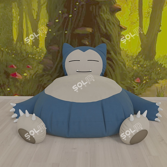 Snorlax Bean Bag Chair 3D model image 2