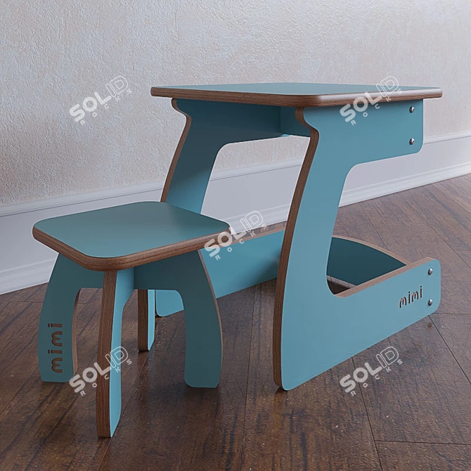 Kids' Room Furniture Set | 2 Color Options 3D model image 2