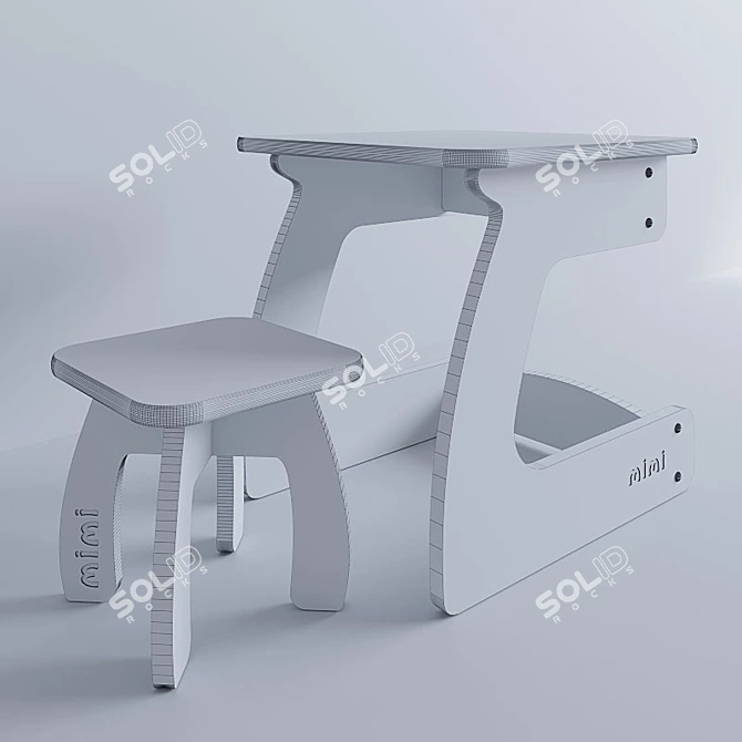 Kids' Room Furniture Set | 2 Color Options 3D model image 3