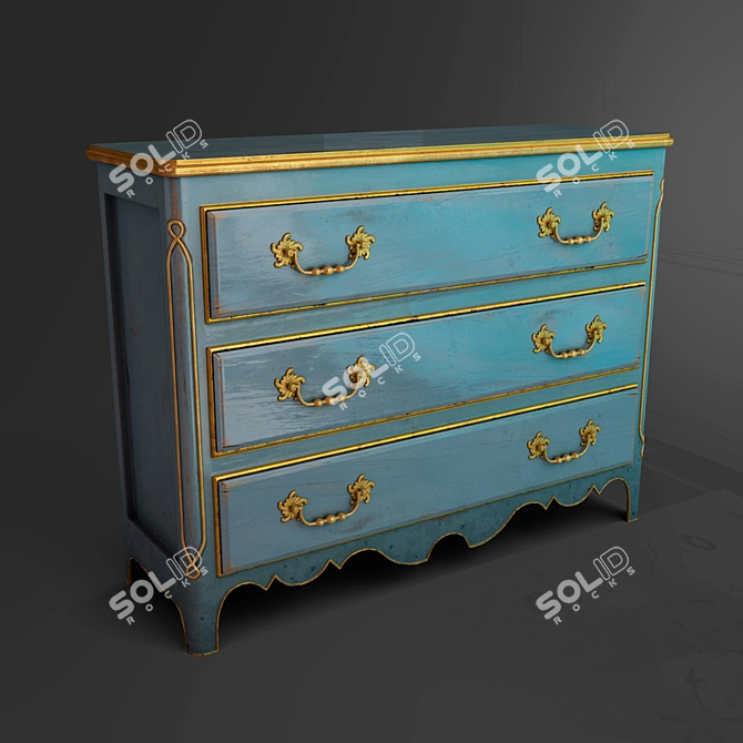 Elegant Sidney Chest: 3D Render + OBJ 3D model image 1