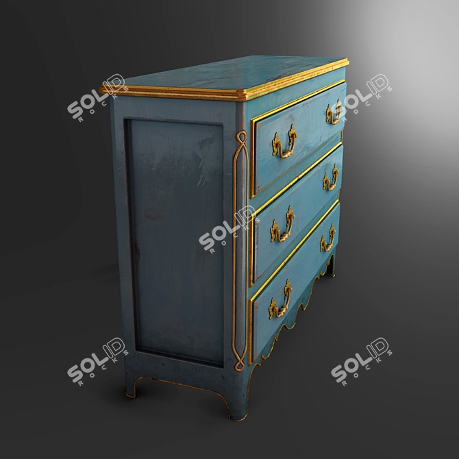 Elegant Sidney Chest: 3D Render + OBJ 3D model image 2