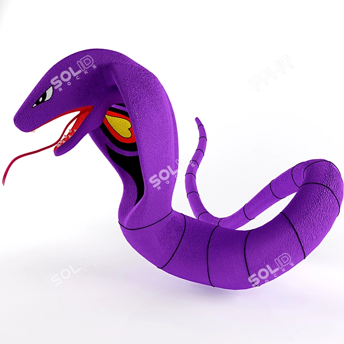 Title: Toxic serpent Pokémon 3D model image 2
