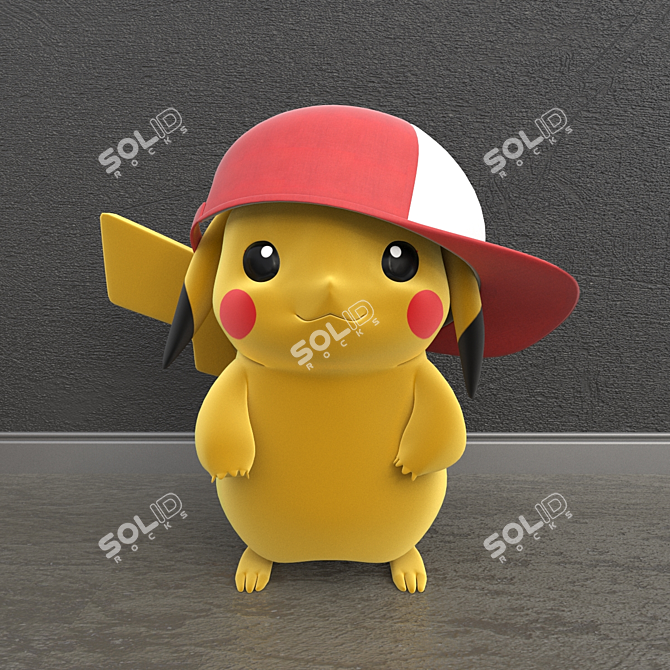 Collectible Pokemon Pikachu Plush 3D model image 1