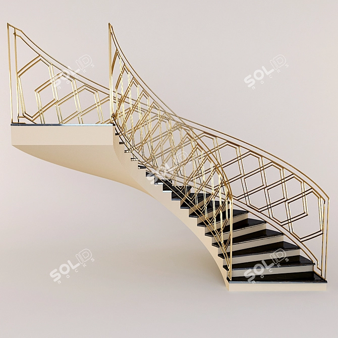 EasyStep Staircase: Simplify Your Ascending Journey! 3D model image 1