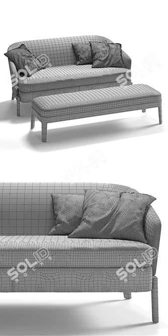 Modern MOLTENI&C CHELSEA Sofa Set 3D model image 3