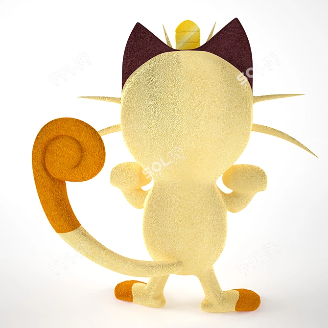 Talking Meowth: The Rocket Team's Mischief-maker 3D model image 2