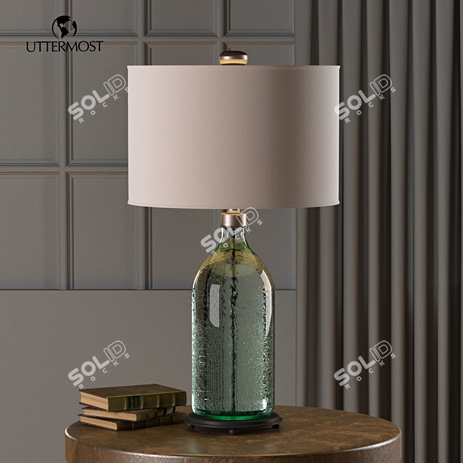 Massana Table Lamp & Book Set 3D model image 2