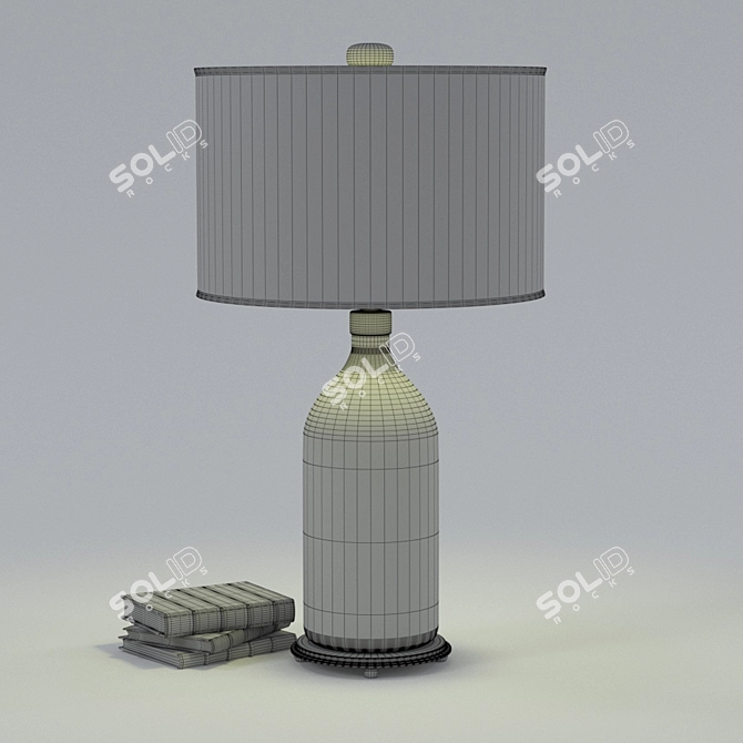 Massana Table Lamp & Book Set 3D model image 3