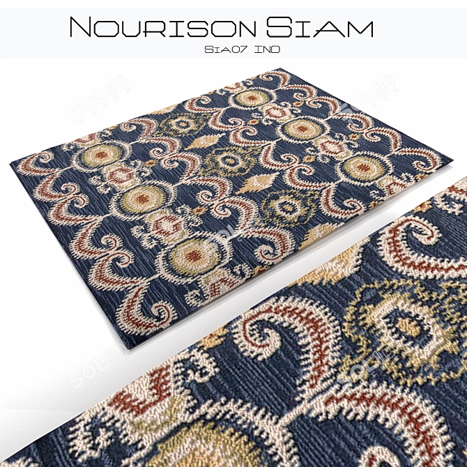 Modern Siam Wool Carpet by Nourison 3D model image 1