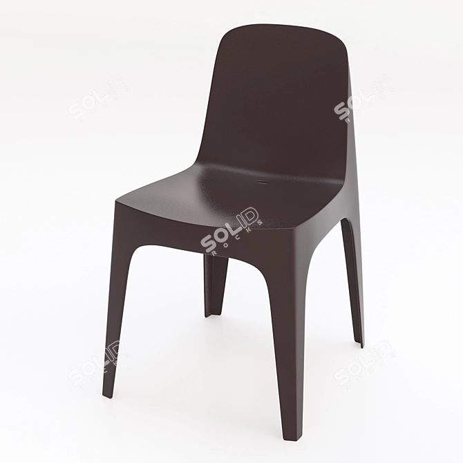Modern Chair Solid Vondom 3D model image 1