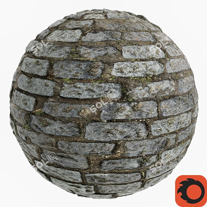 Realistic Stone Pavers 3D model image 1