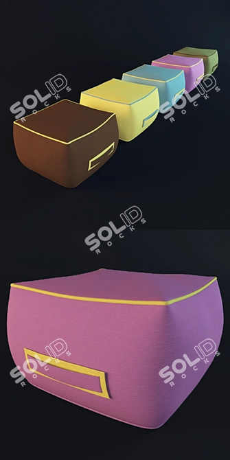 ATMOSPHERA Soft | Outdoor Square Pouf 3D model image 2