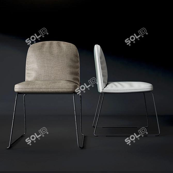 Elegant Manutti Chair: Gerd Couckhuyt Design 3D model image 2