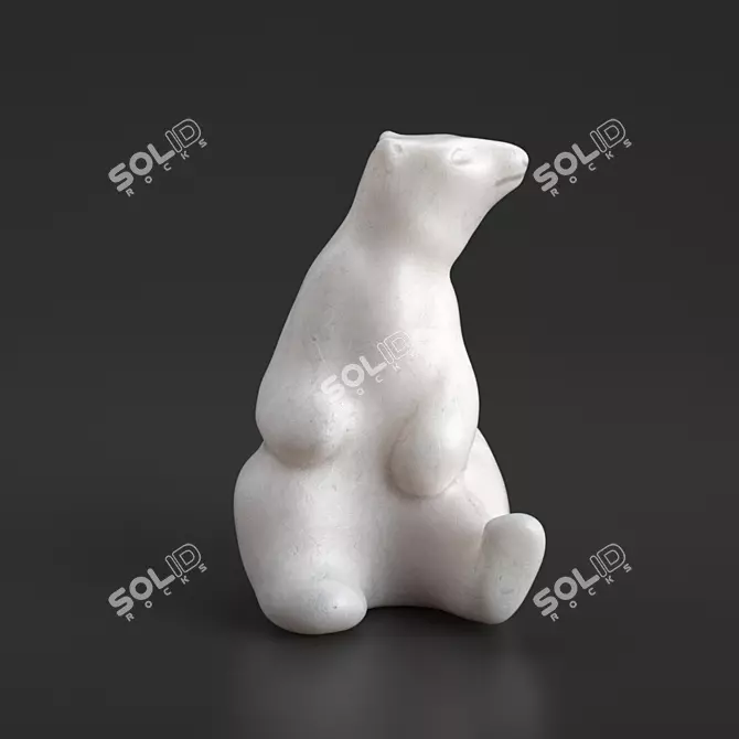 Arctic Majesty: Polar Bear Sculpture 3D model image 1