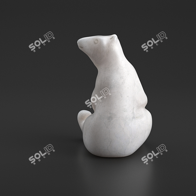 Arctic Majesty: Polar Bear Sculpture 3D model image 3