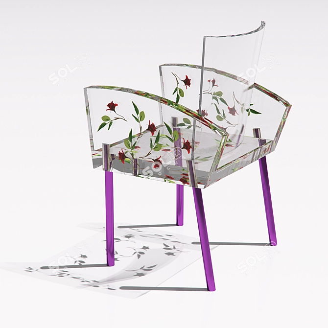 Floating Rose Chair 3D model image 2