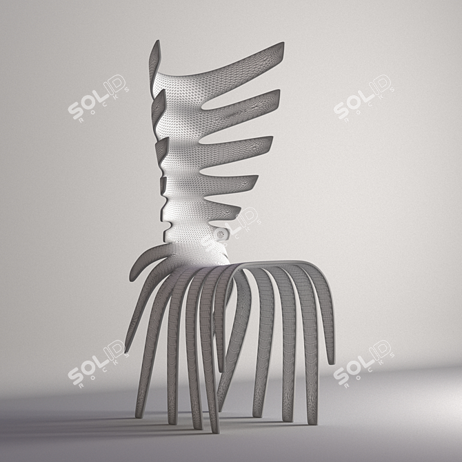 Italian Designer Saracino's Chair-Centipede 3D model image 2