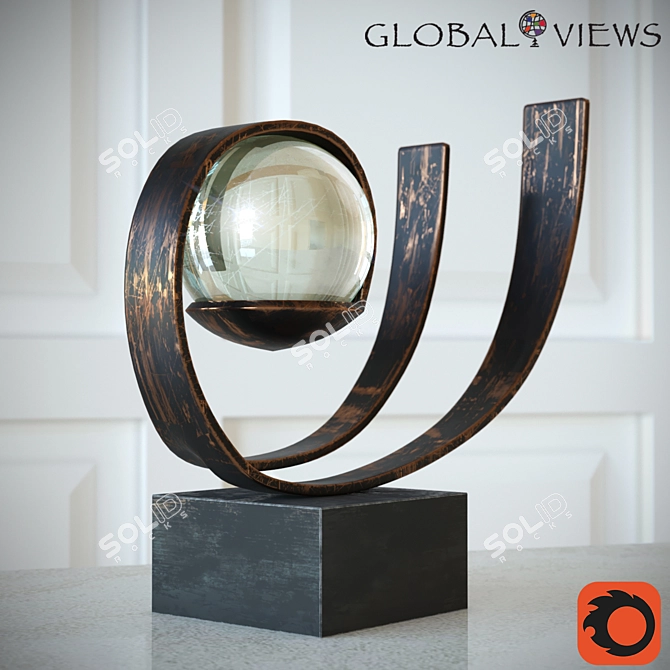 Orbital Bliss Sculpture 3D model image 1