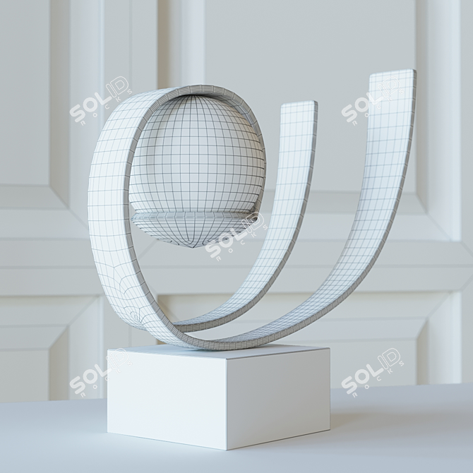 Orbital Bliss Sculpture 3D model image 2