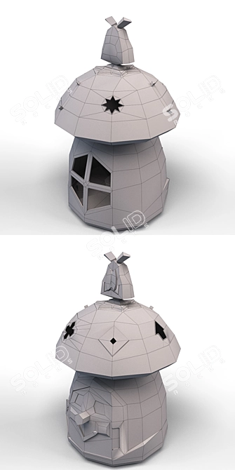 Magic Mushroom Mini House 3D model image 3