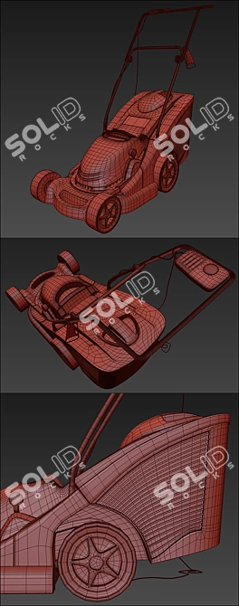 Efficient Bosch Lawn Mowers 3D model image 3