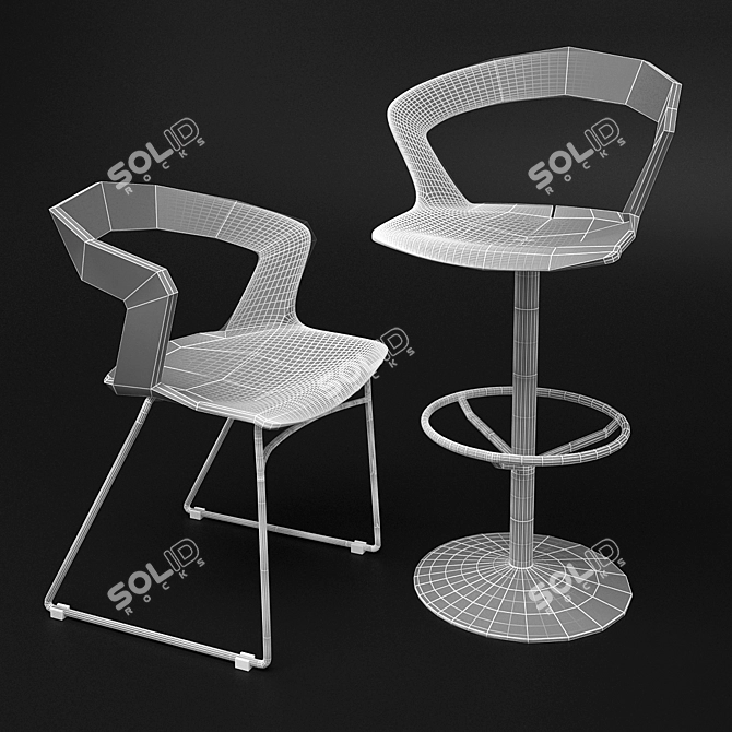 Modern Ibis Chairs - Stylish and Comfortable 3D model image 3