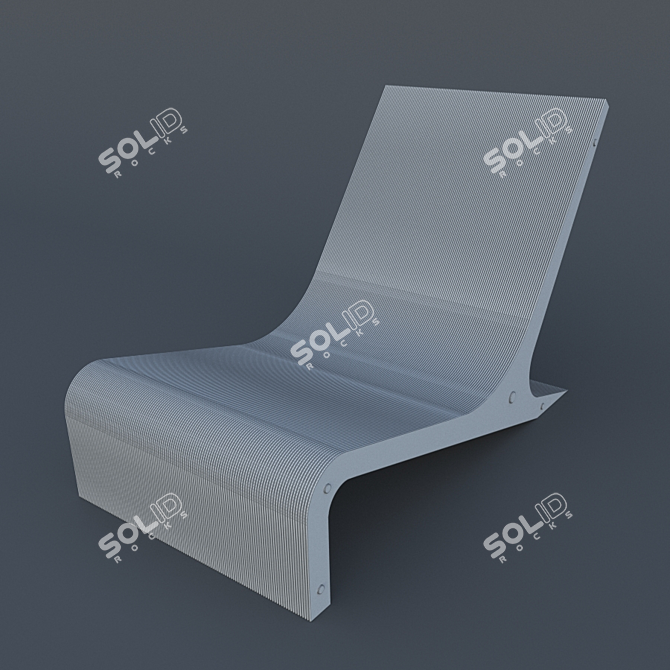 Modular Plywood Chair 3D model image 2