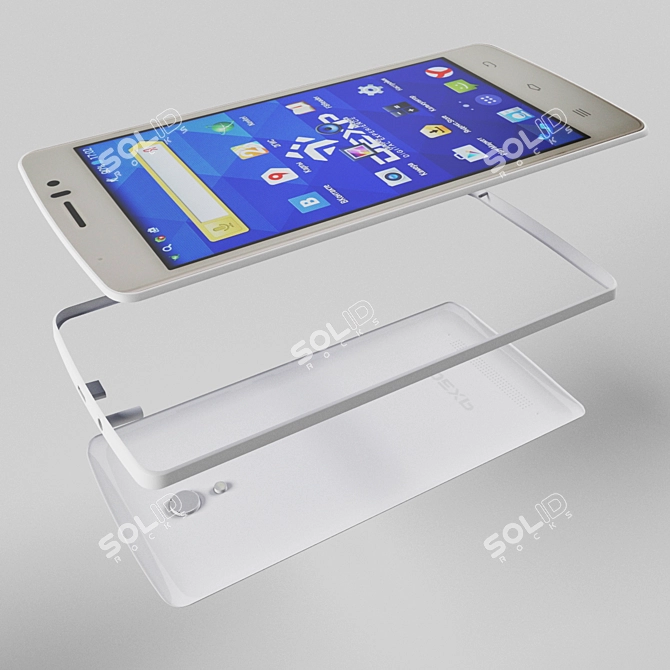 Dexp Ixion ML 4.7: Powerful 4G Smartphone 3D model image 2