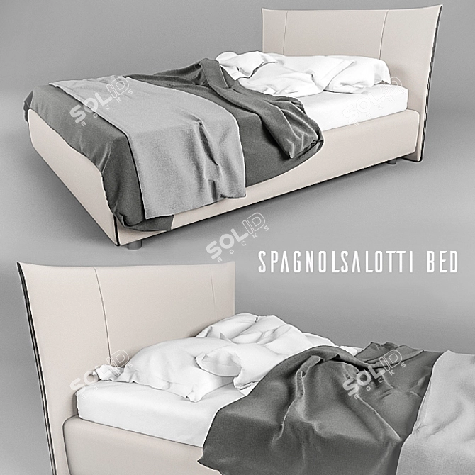 Italiano Elegante Bed 3D model image 1