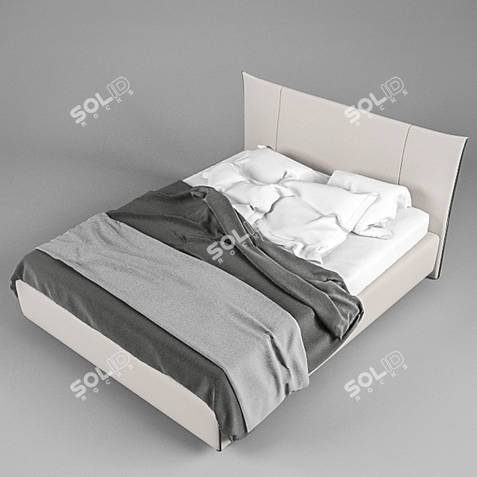 Italiano Elegante Bed 3D model image 2